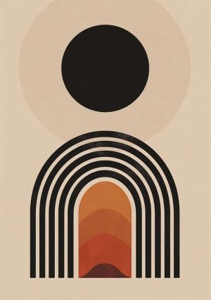 Eclipsed Geometry: A Modern Exploration wall art