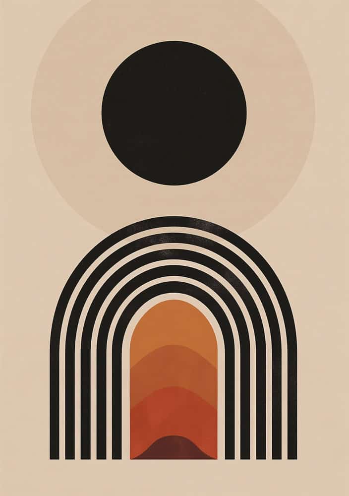 Eclipsed Geometry: A Modern Exploration premium reproduction