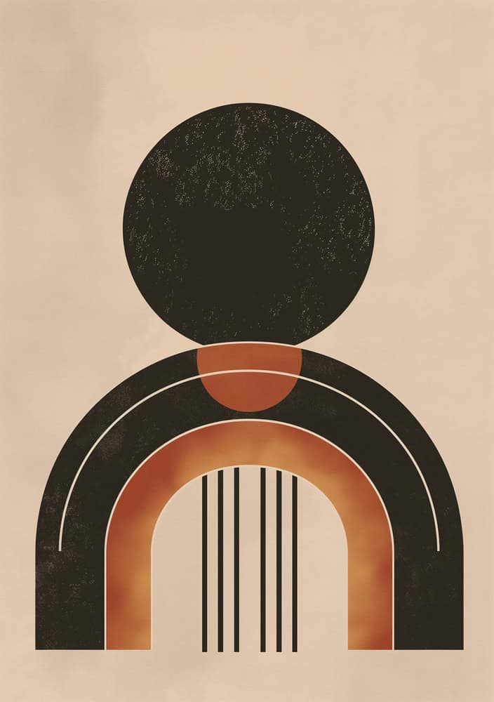 Ethereal Harmony in Geometric Forms premium reproduction