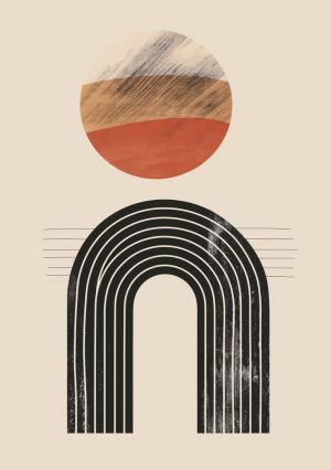 Ethereal Harmony: Modern Geometric Abstraction wall art