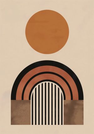 Geometric Harmony in Earth Tones wall art