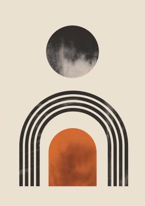 Eclipse Over Terracotta Arch wall art