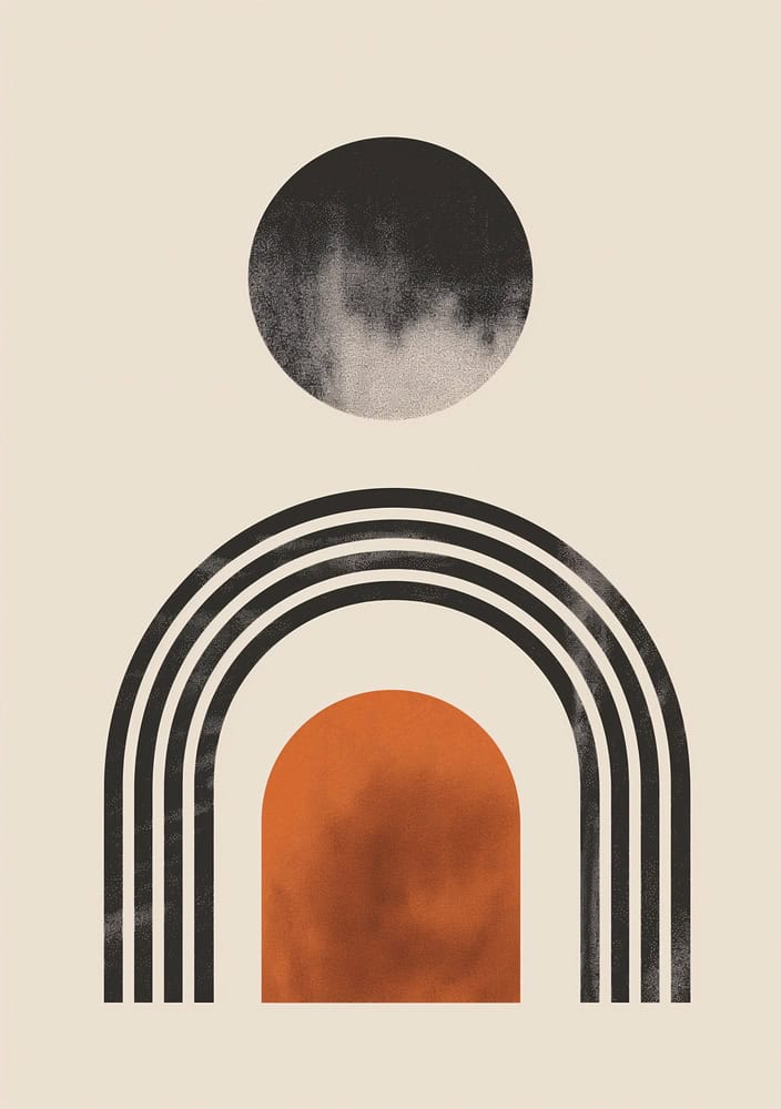 Eclipse Over Terracotta Arch premium reproduction