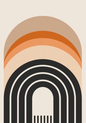 Curved Harmony: Modern Geometric Elegance wall art