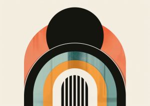 Harmonious Curves: A Modern Symphony wall art