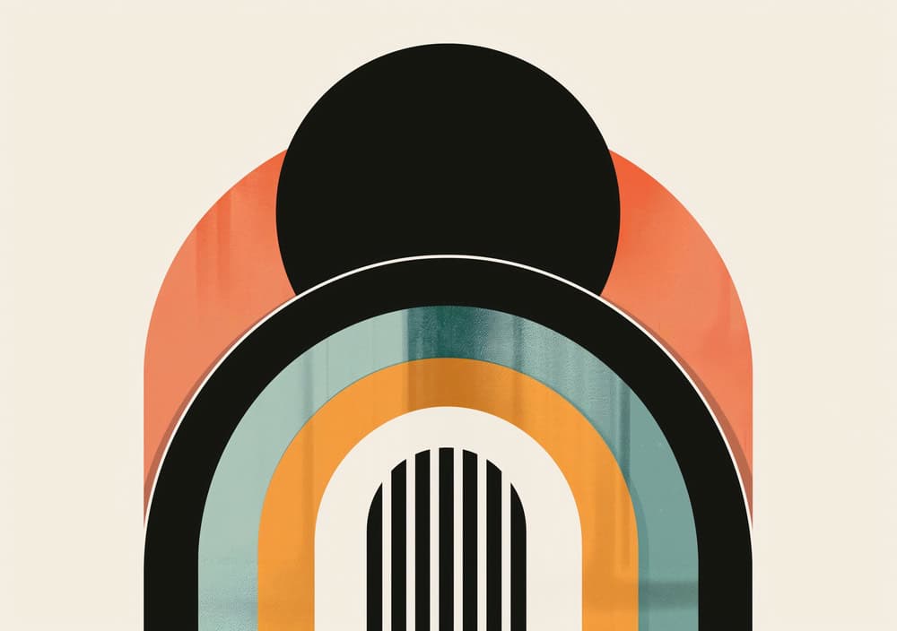 Harmonious Curves: A Modern Symphony premium reproduction