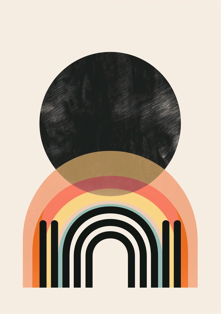 Harmony in Circles and Arches premium reproduction