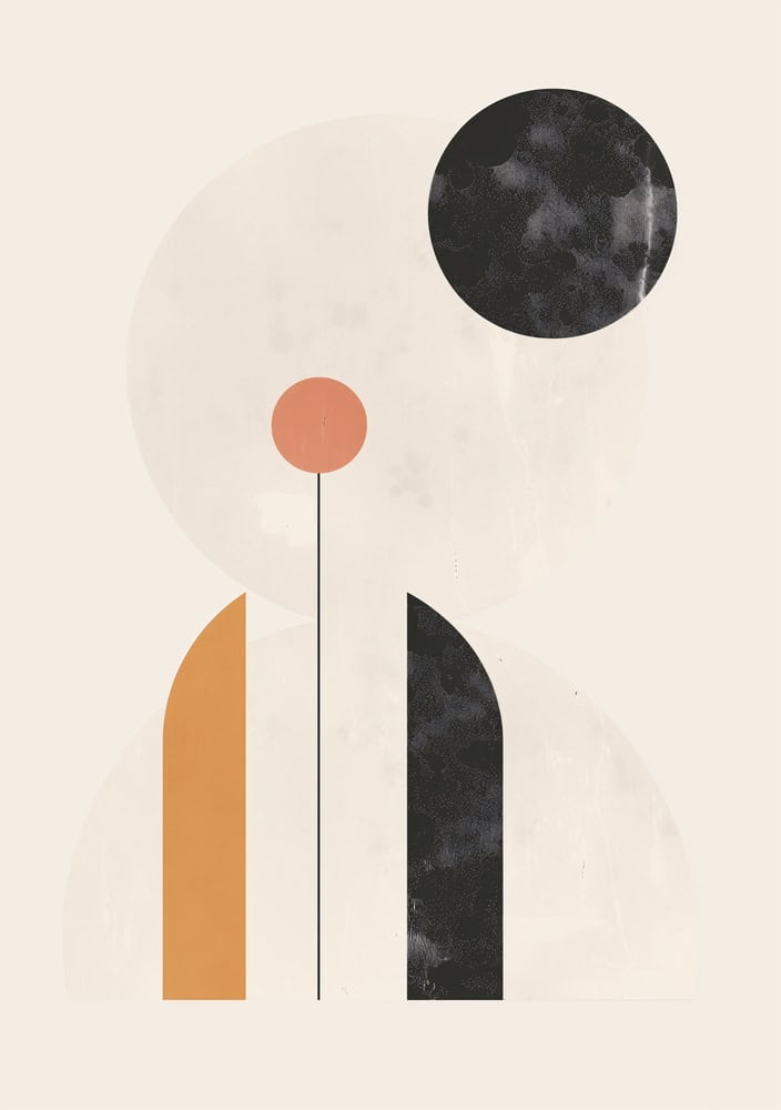 Ethereal Balance: A Minimalist Ode premium reproduction