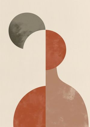 Harmonious Duality: Modern Abstract Composition wall art