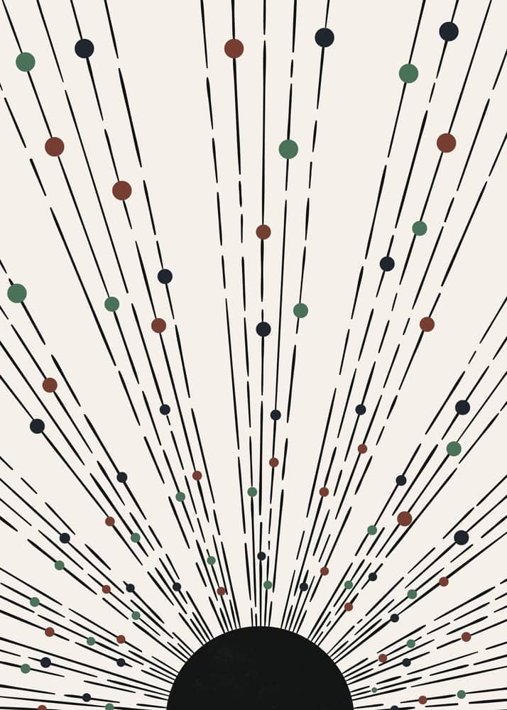 Celestial Convergence: A Symphony of Lines premium reproduction