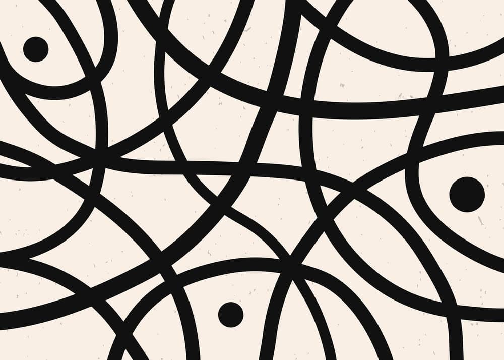 The Dance of Interwoven Lines premium reproduction