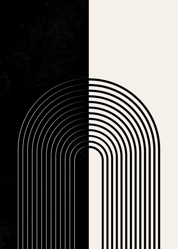 Monochrome Symphony: The Curves of Contrast premium reproduction