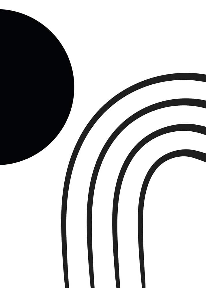 Eclipsed Geometry: A Study in Monochrome premium reproduction