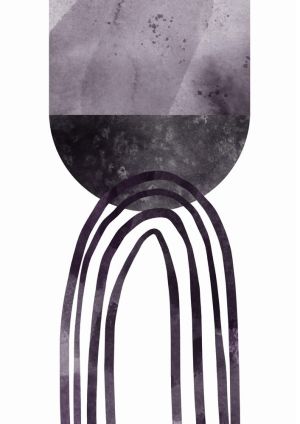 Ethereal Symbiosis - Monochrome Abstraction wall art