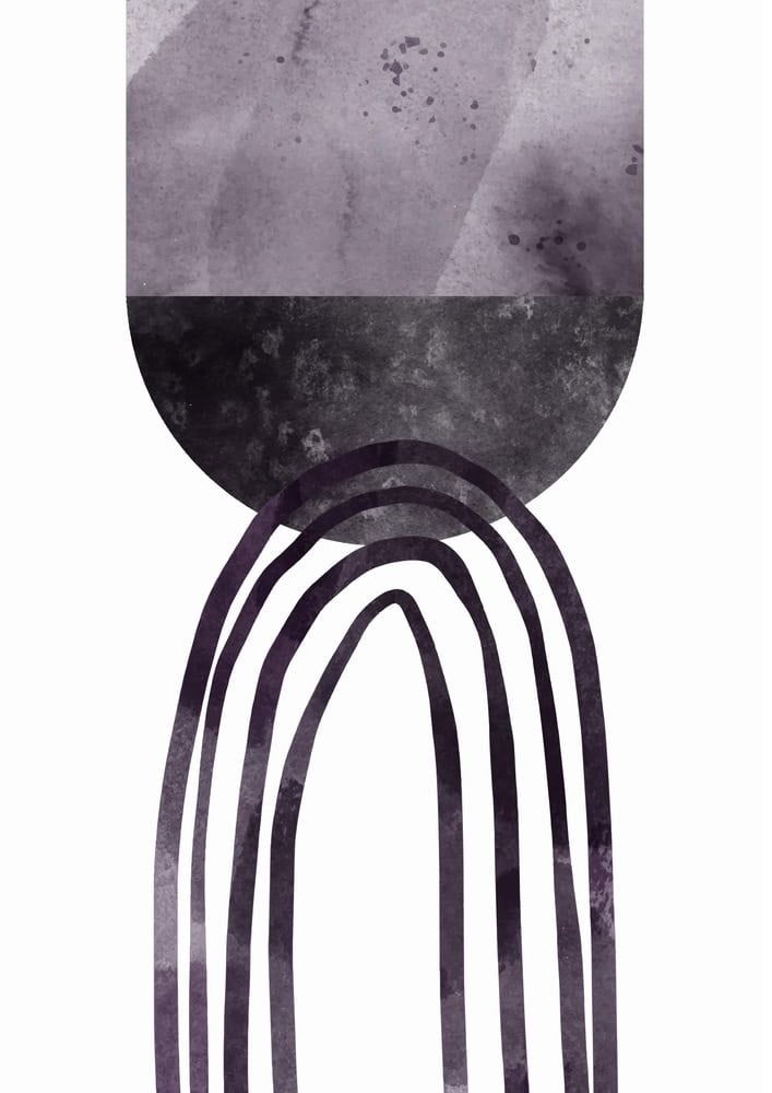 Ethereal Symbiosis - Monochrome Abstraction premium reproduction