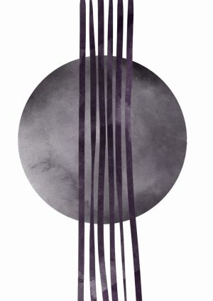 Eclipse Over Strata: An Abstract Exploration wall art