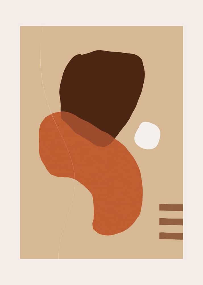 Earth Tones Composition - A Modern Abstract premium reproduction