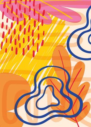 Vibrant Whimsy - Contemporary Abstract Expression wall art