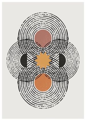 Concentric Harmony: Abstract Geometry wall art