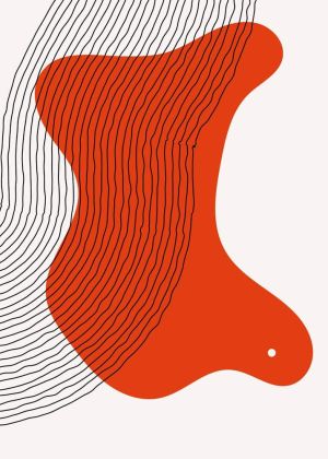 Contours of Red Harmony wall art