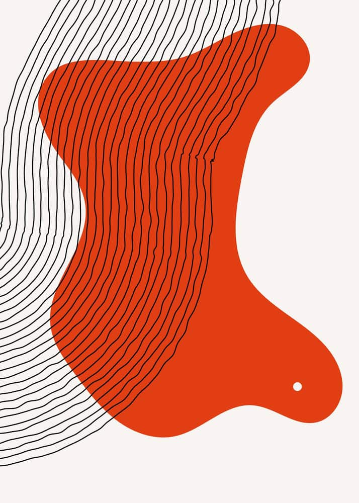 Contours of Red Harmony premium reproduction