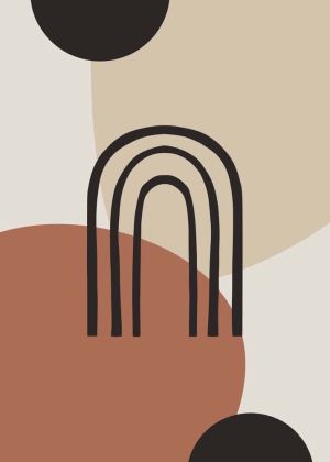 Harmonic Arches: A Study in Form and Color wall art