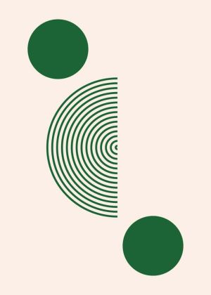 Harmony in Geometric Green: An Abstract Exploration wall art