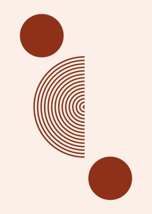 Concentric Harmony in Terracotta wall art