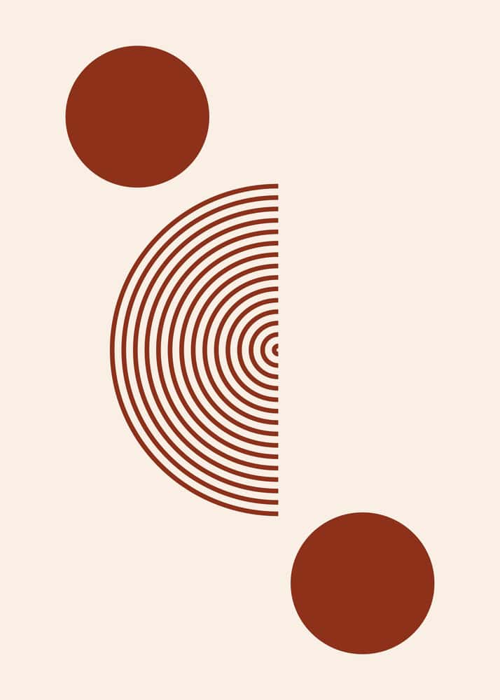 Concentric Harmony in Terracotta premium reproduction