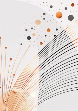Celestial Symphony: A Dance of Lines and Orbs wall art