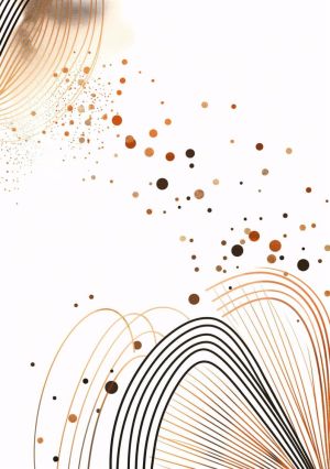 Ethereal Synergy: A Dance of Lines and Dots wall art