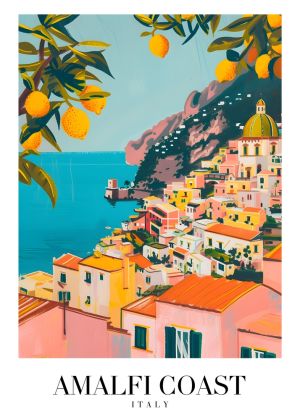 Amalfi Coast - A Mediterranean Tapestry wall art