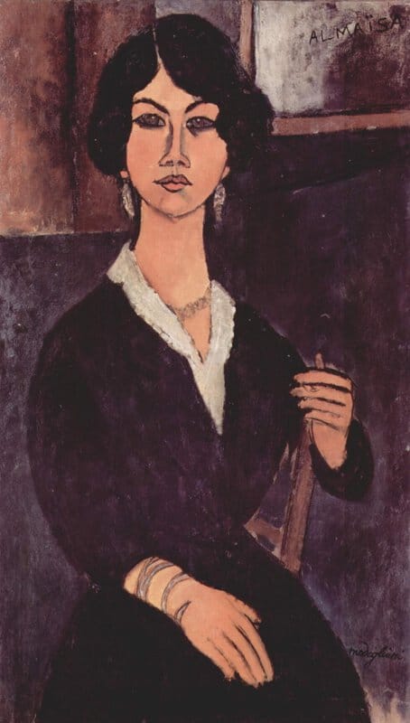 Amedeo Modigliani - Portrait of Almaiisa premium reproduction
