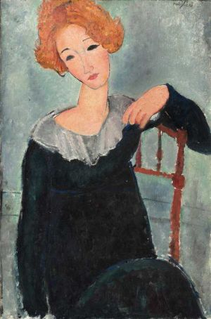 Amedeo Modigliani - Femme Aux Cheveux Roux Wall Art wall art