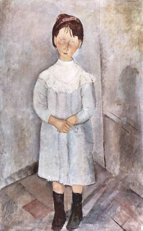 Amedeo Modigliani - Fillette en Bleu Wall Art premium reproduction