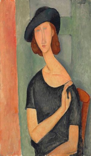 Amedeo Modigliani - Jeanne Hébuterne with Hat, 1919 Wall Art wall art