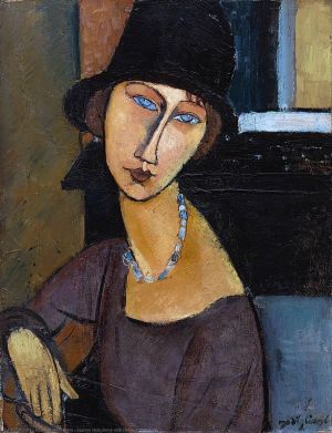 Amedeo Modigliani - Jeanne Hébuterne with Hat and Necklace wall art