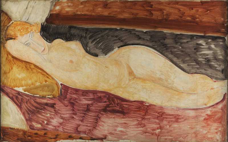 Amedeo Modigliani - Reclining Nude Art Masterpiece premium reproduction
