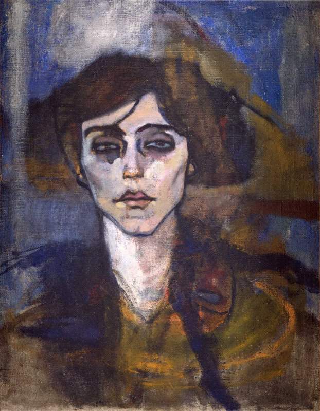 Amedeo Modigliani - Portrait of Maude Abrantes Wall Art premium reproduction
