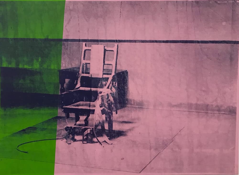 Andy Warhol - Big Electric Chair 1967 Wall Art premium reproduction