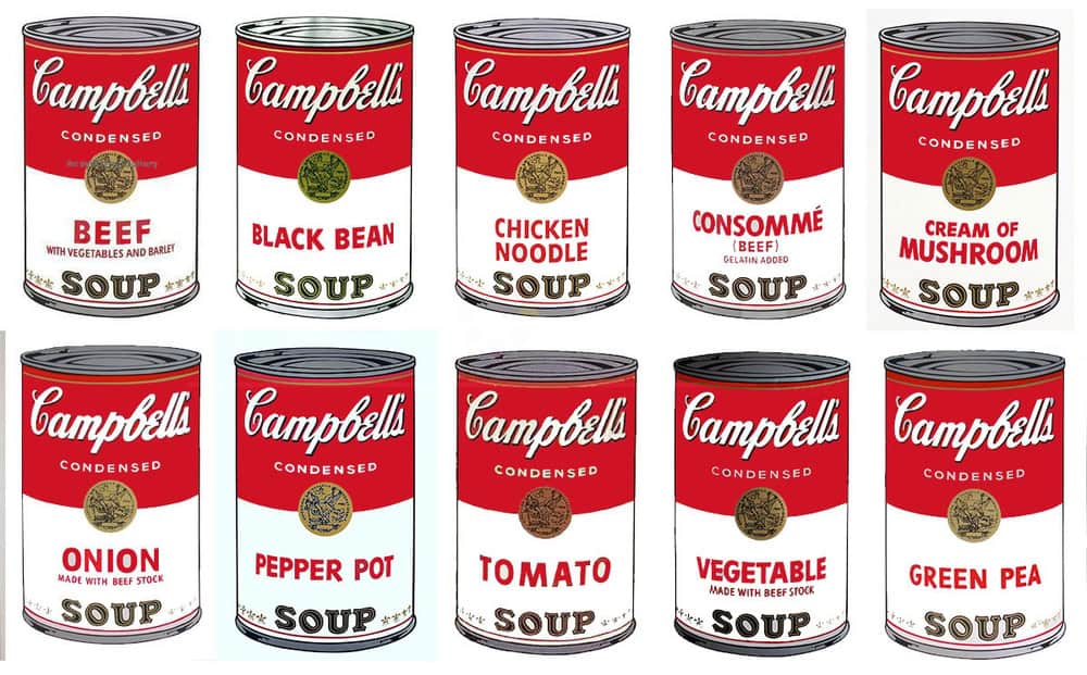 Andy Warhol - Campbell's Soup Series Wall Art premium reproduction