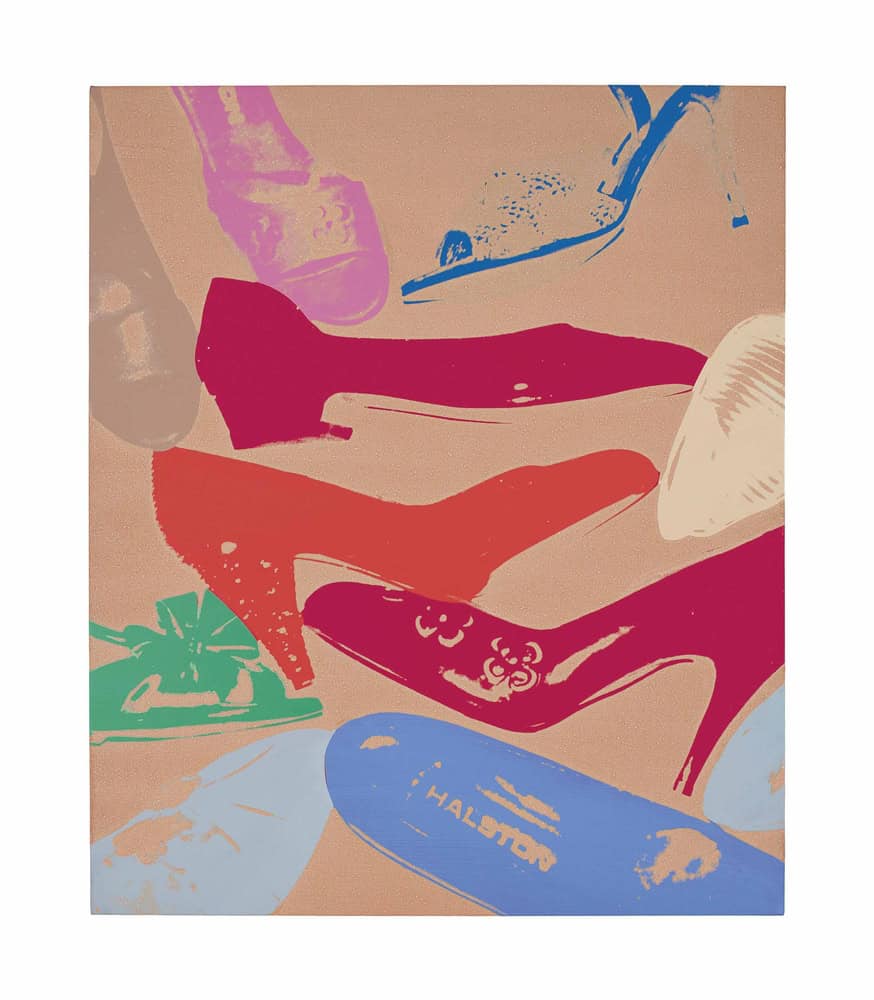 Andy Warhol - Diamond Dust Shoes: Pink Canvas premium reproduction