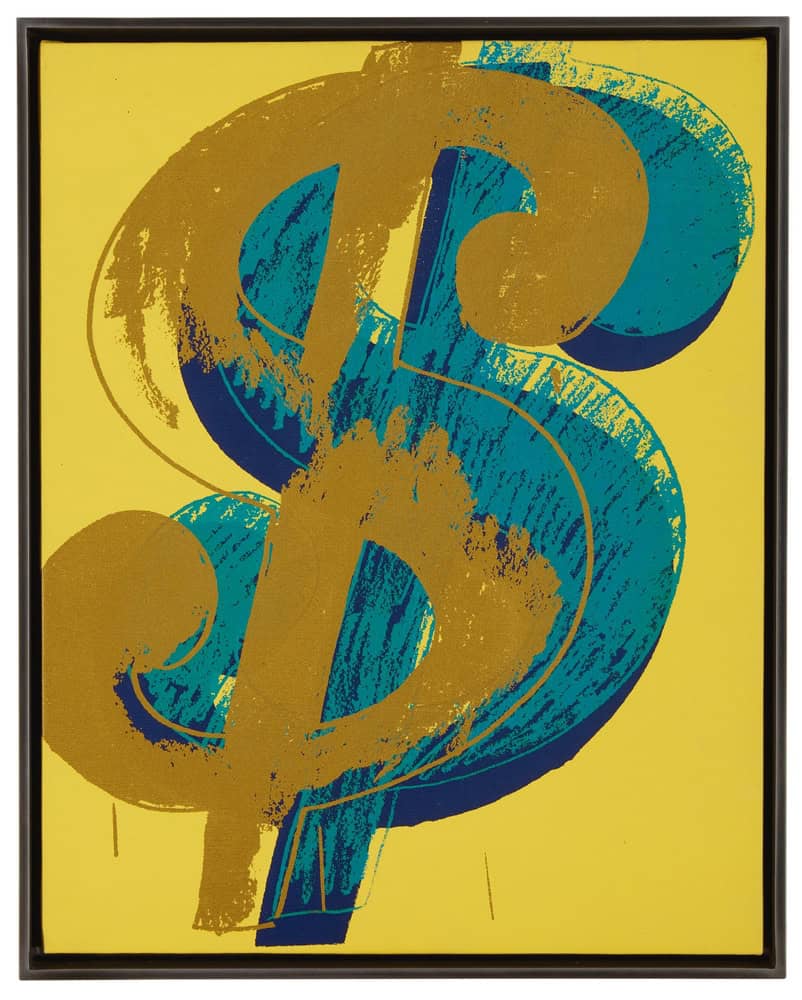 Andy Warhol - Dollar Sign Wall Art premium reproduction
