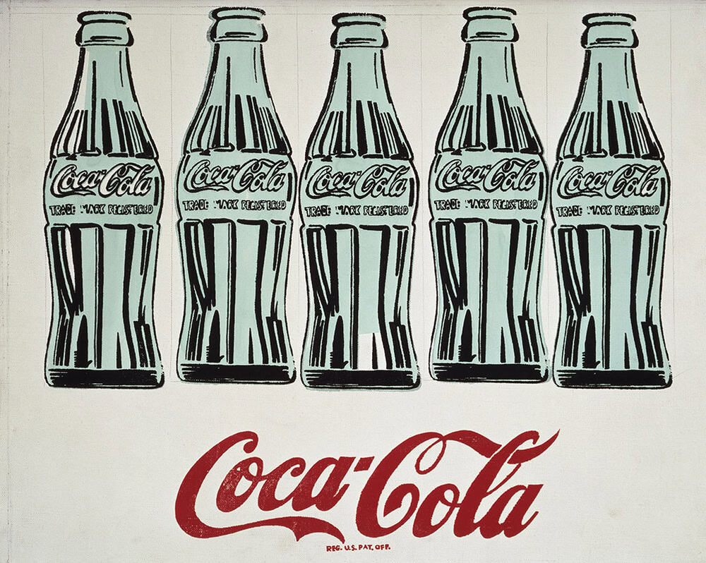 Andy Warhol - Five Coke Bottles Wall Art premium reproduction