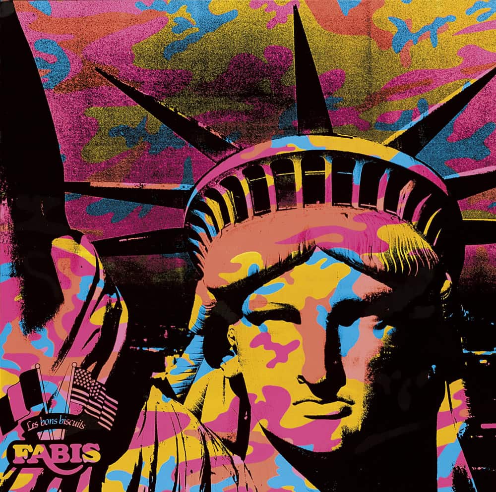Andy Warhol - Liberty in Urban Camouflage Art premium reproduction