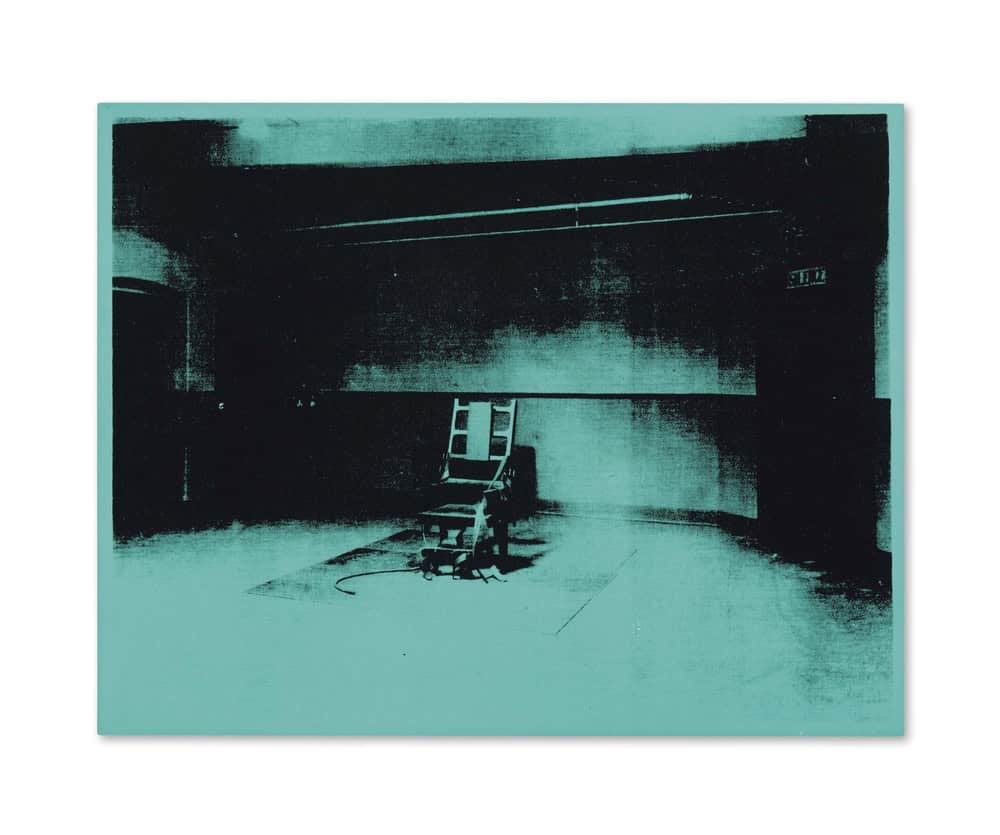 Andy Warhol - Blue Little Electric Chair Wall Art premium reproduction