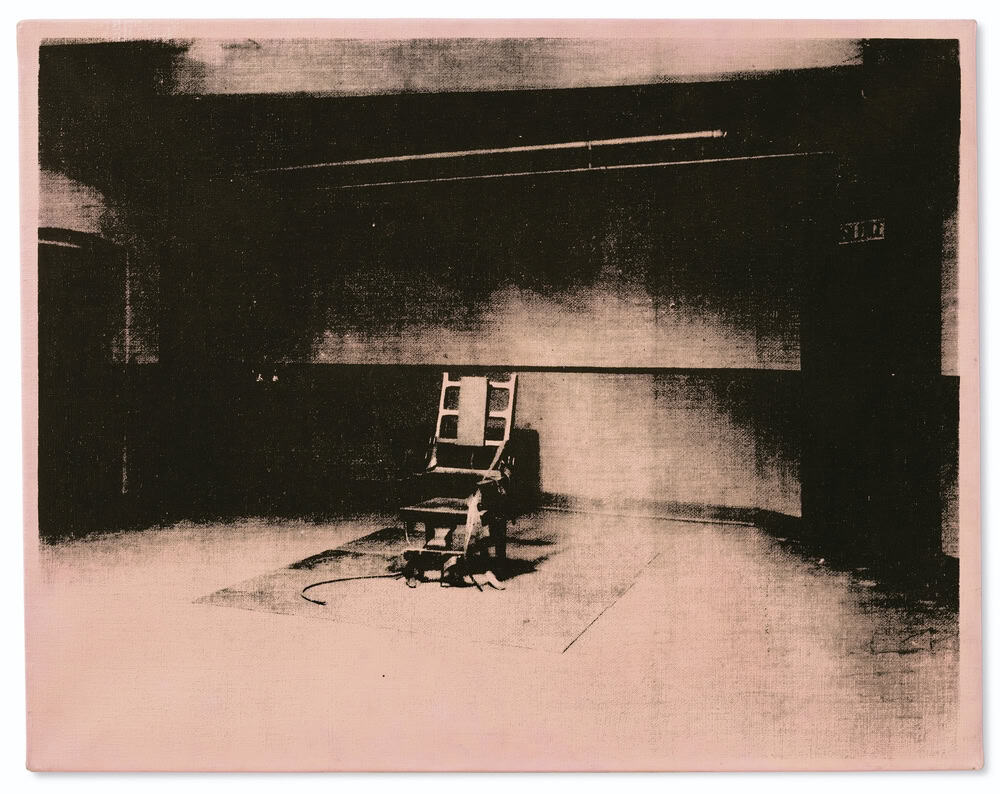 Andy Warhol - Little Electric Chair in Pink premium reproduction