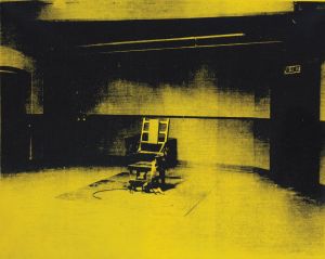 Andy Warhol - Little Electric Chair Yellow Art wall art
