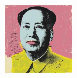 Andy Warhol - Mao Series Blue and Pink wall art