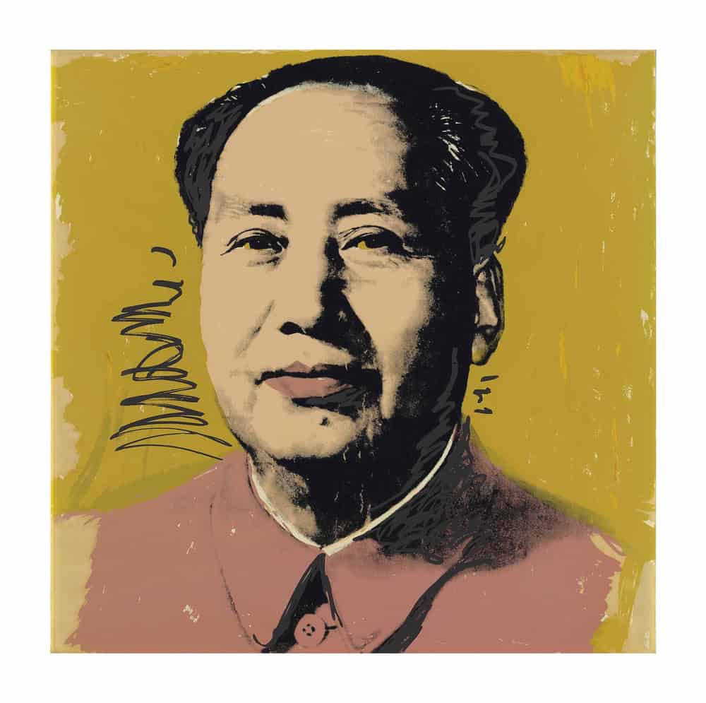 Andy Warhol - Mao Brown and Yellow Art Print premium reproduction